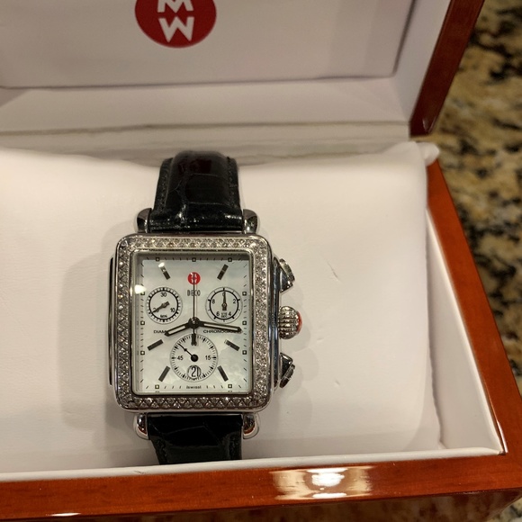 Michelle Jewelry - Michele Deco Diamond bezel watch #71-6000